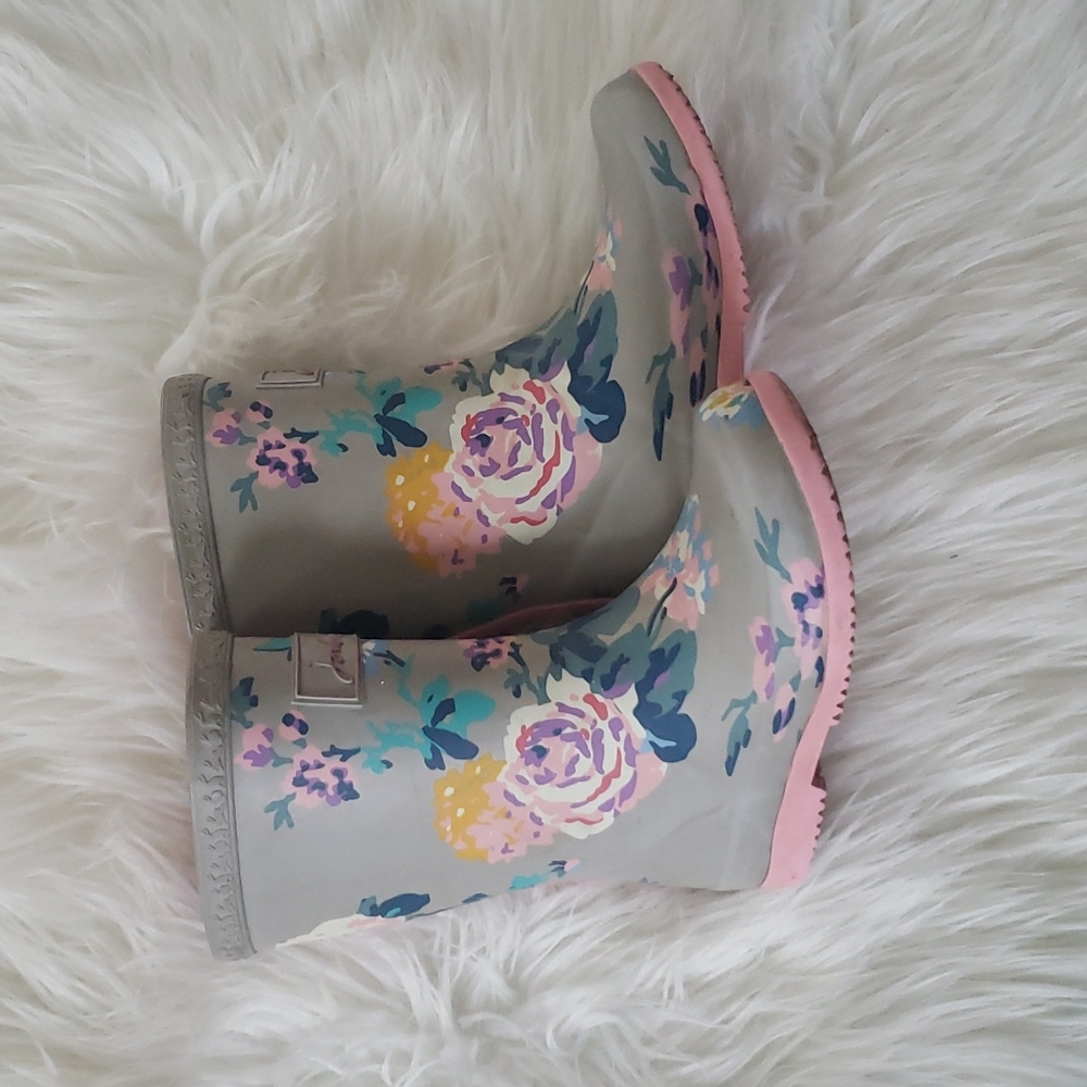 Joules Wellies rainboots toddler girls 9 floral